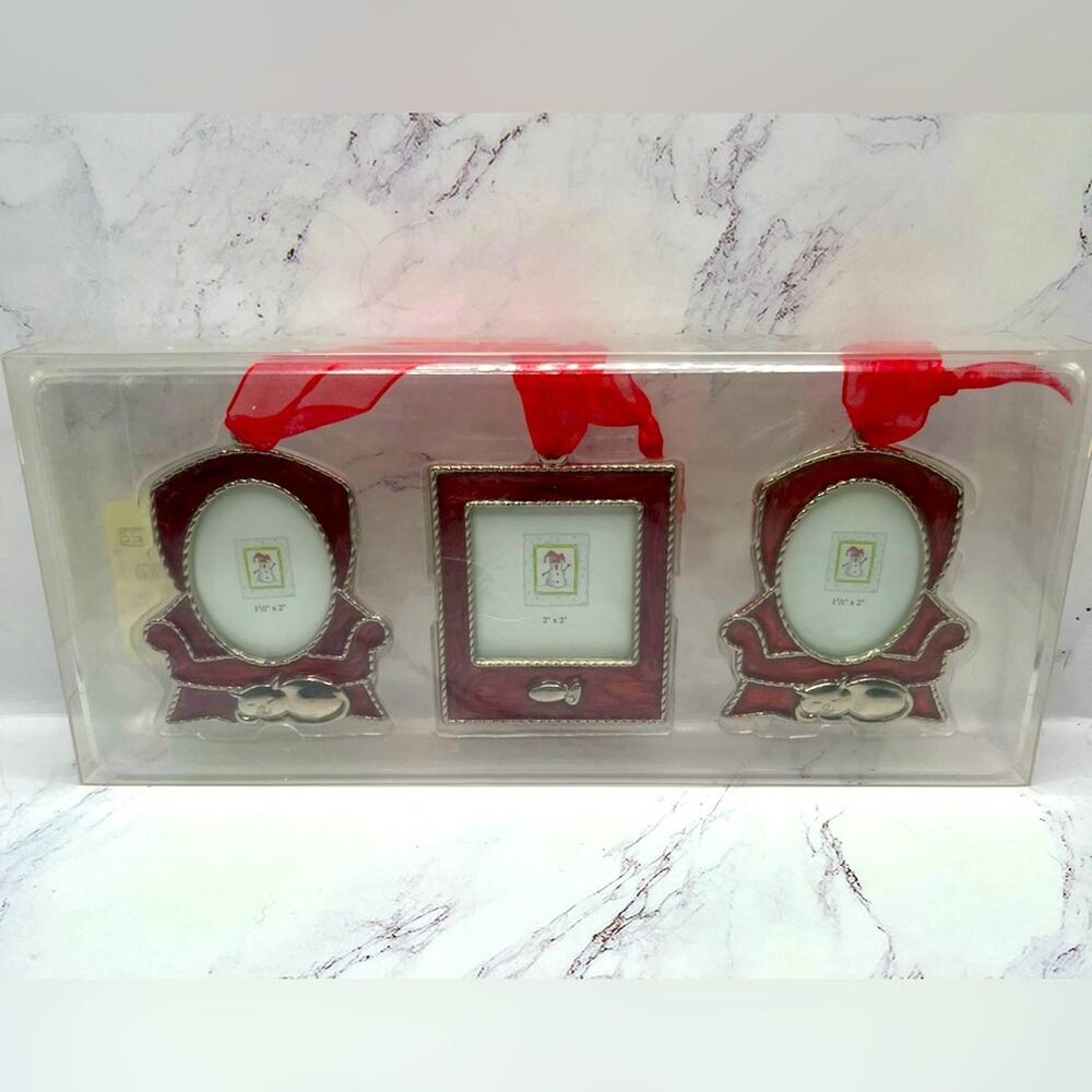 NWT Cat picture frame ornaments, set of 3